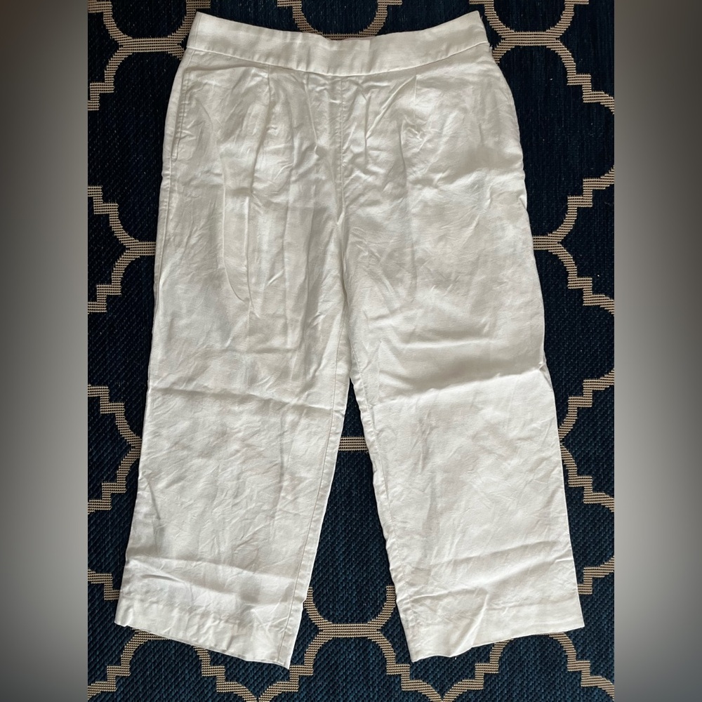J. Crew White Capri Pants Relaxed Fit